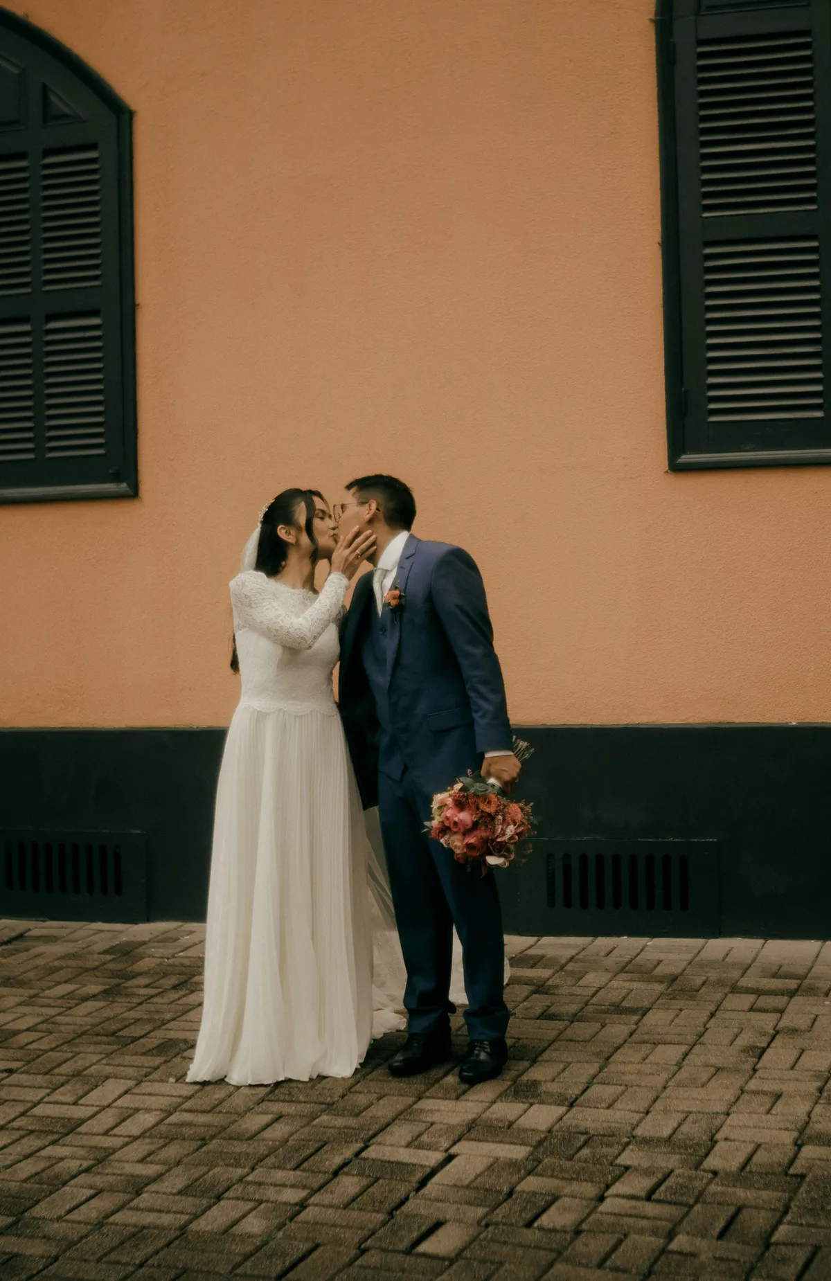 Ines and Rafael at their small wedding near Hudson