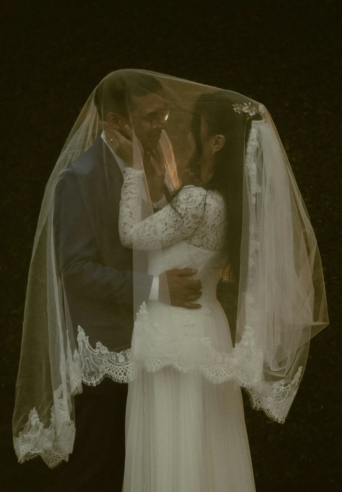 Ines and Rafael at their small wedding near Hudson