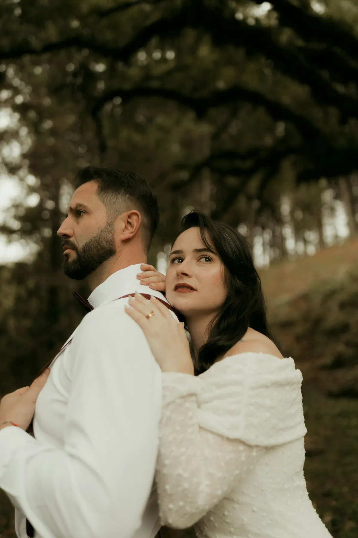 Kate and Daniel on their elopement day in the Catskills