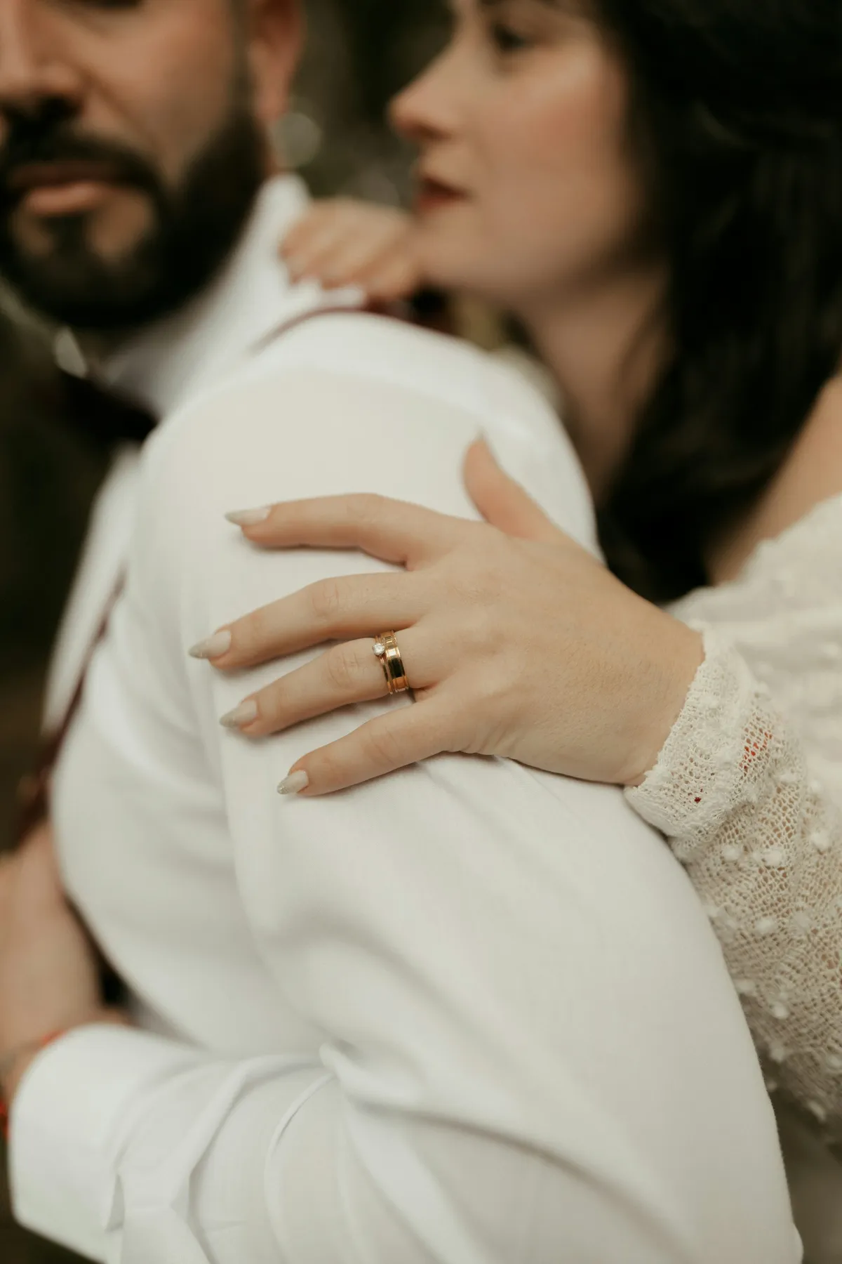 Kate and Daniel on their elopement day in the Catskills