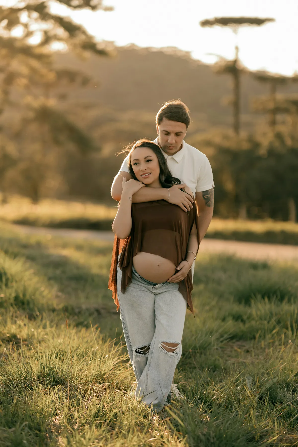 Maya and Josh at their maternity session upstate