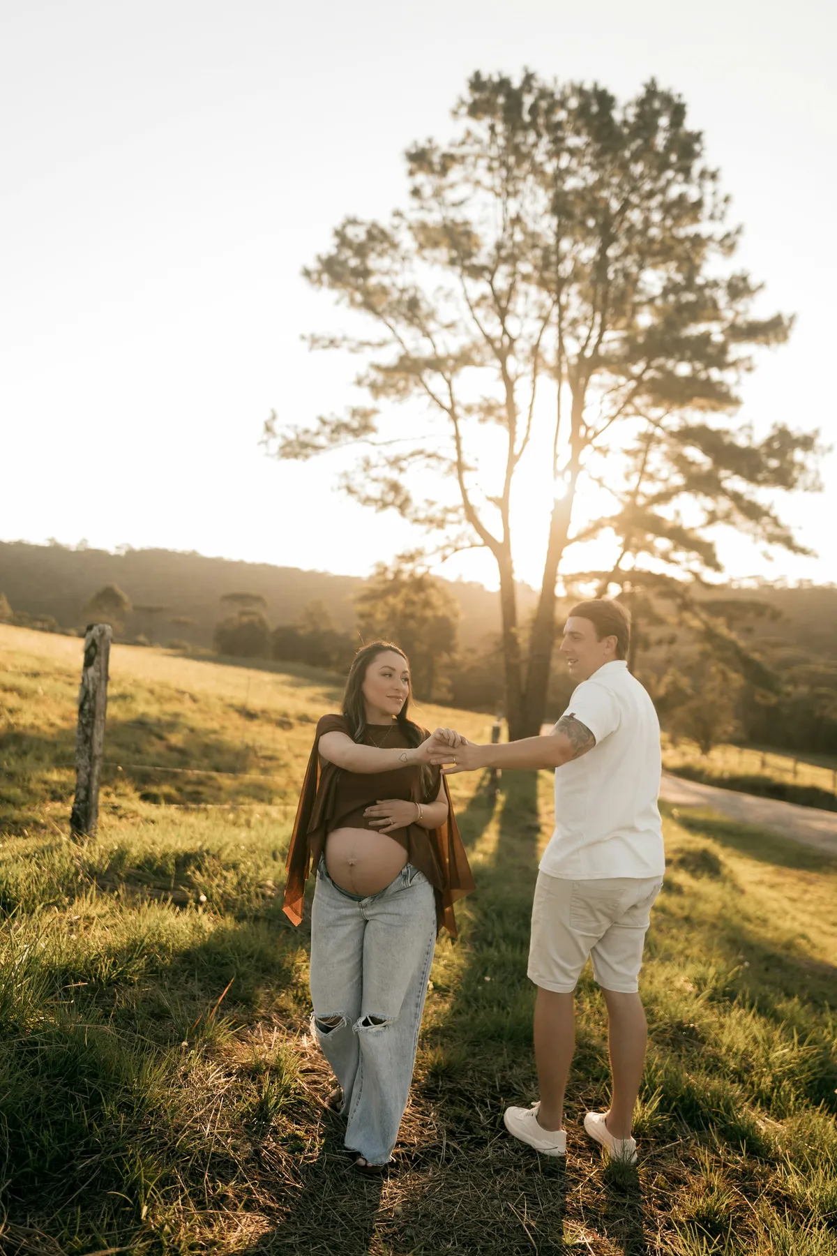 Maya and Josh at their maternity session upstate