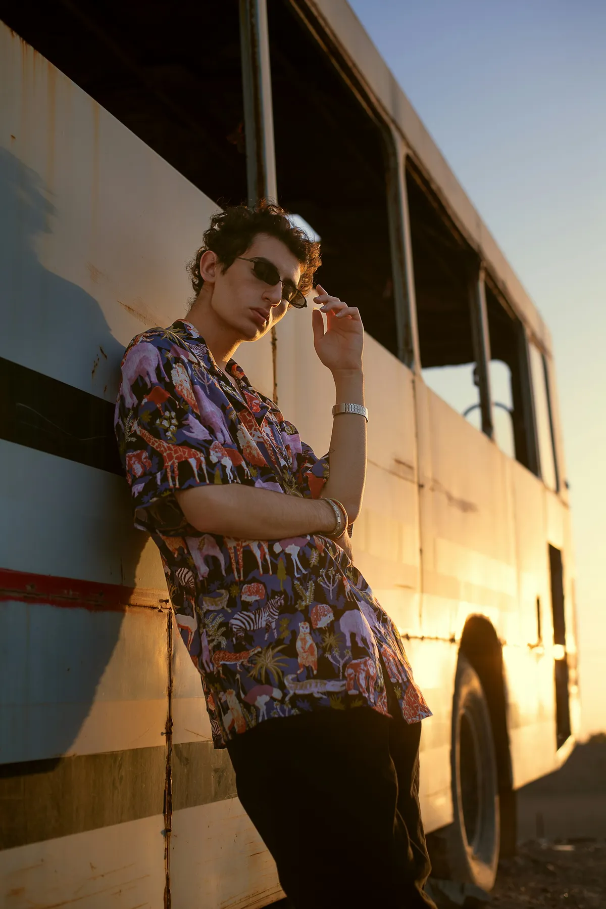 Omar photographed at the bus yard in Red Hook