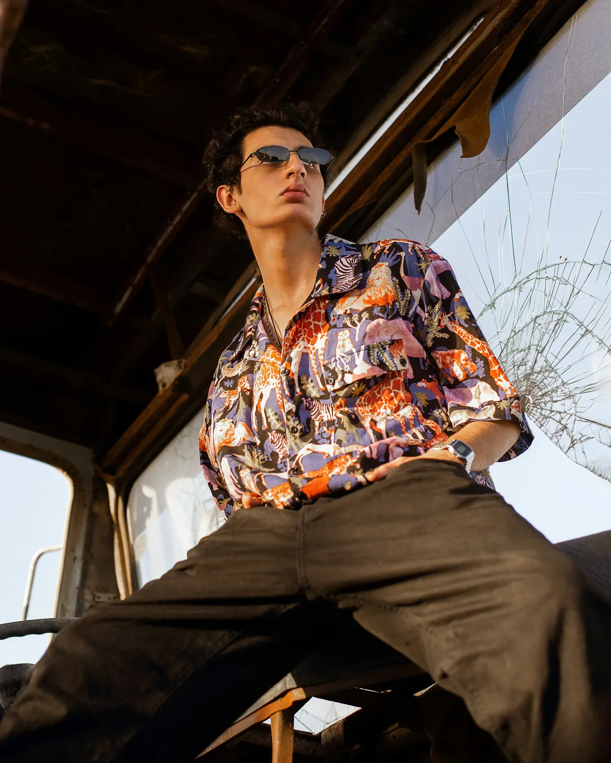 Omar photographed at the bus yard in Red Hook