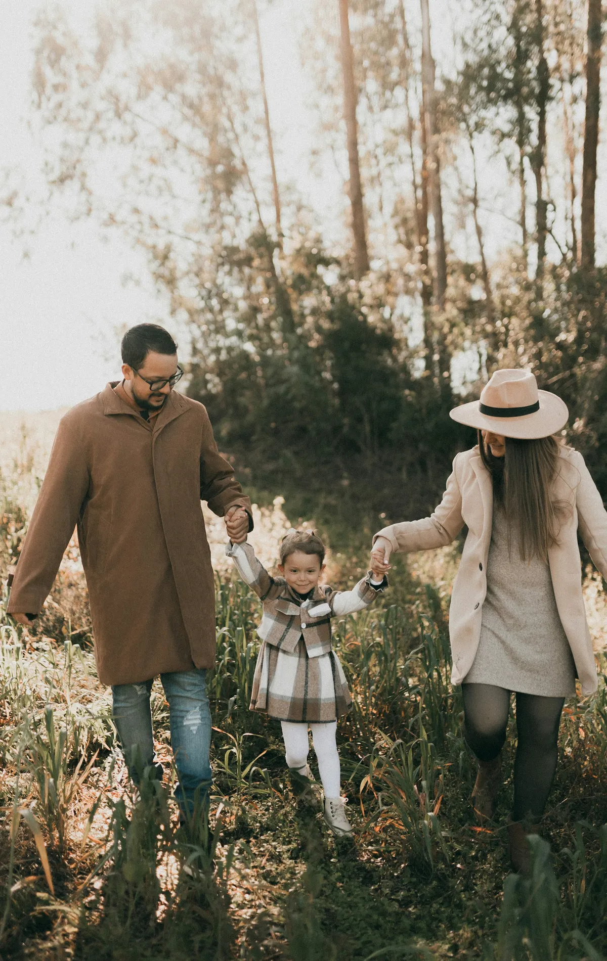 The Novak family on an autumn walk