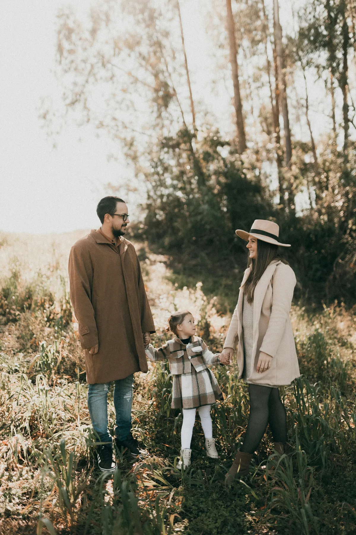 The Novak family on an autumn walk
